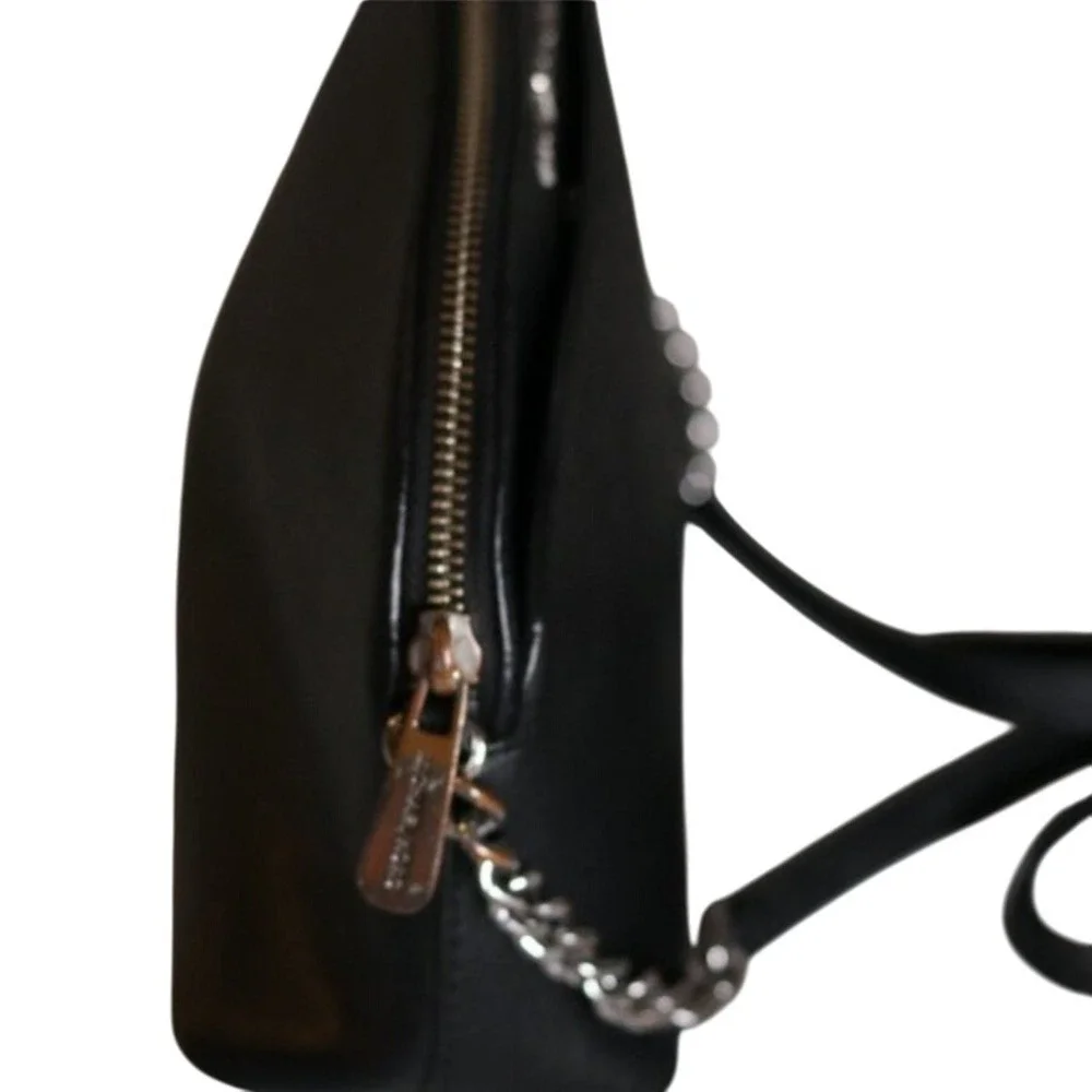 Michael‎ Kors Black Emmy Saffiano Leather Dome Crossbody Bag Gold Chain NWOT